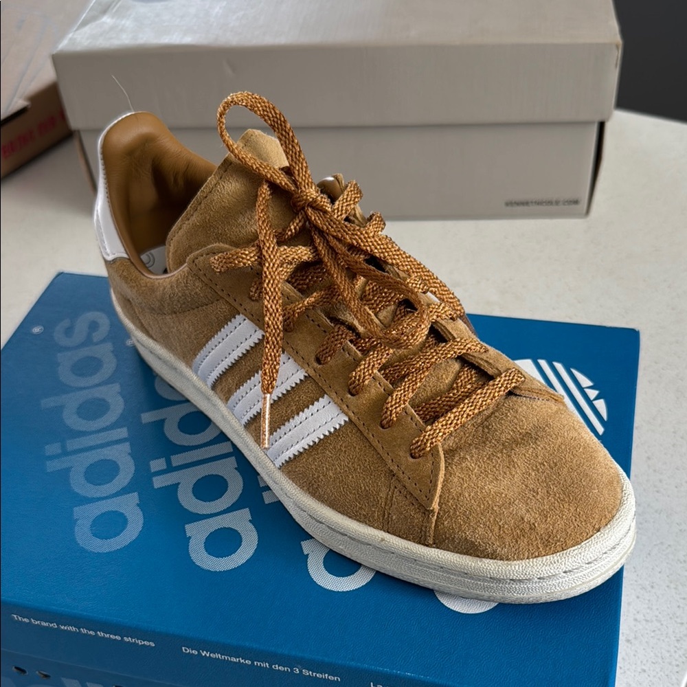 Adidas Tan Suede Sneakers
